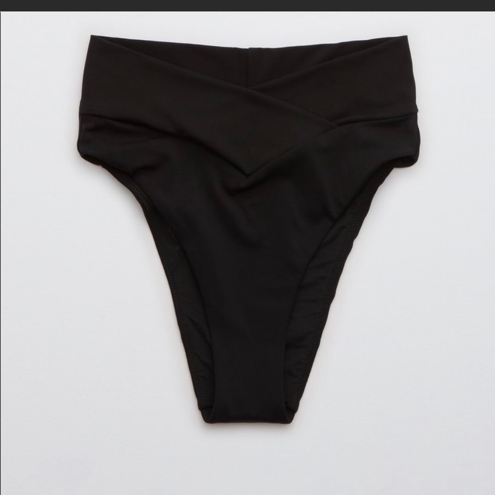 Aerie crossover high cut cheeky bikini bottom